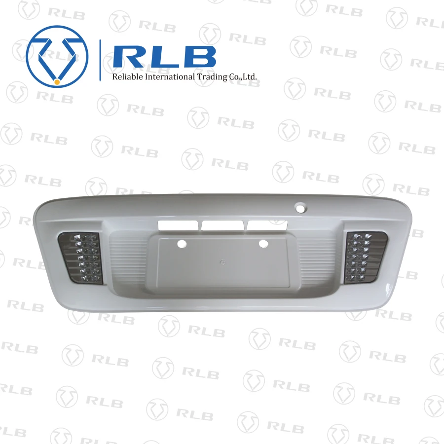 For hiace exterior accessories car Spray plastic white license plate frame with led light