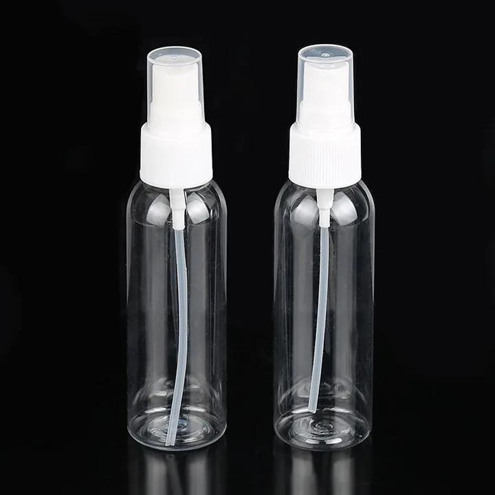 Portable Cheap Empty 50ml Clear Plastic Skincare Travel Cosmetic Bottles and Jars Set
