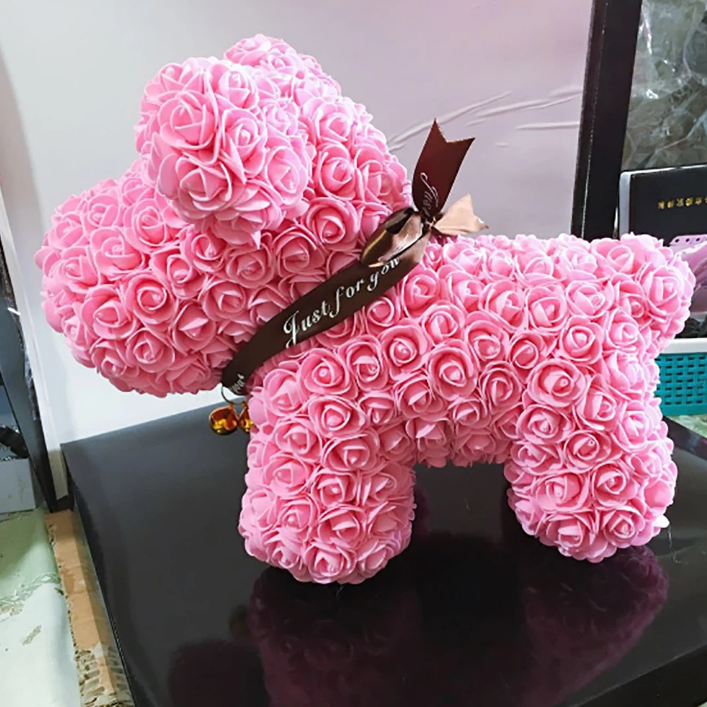 
Lucky Rose Dog PE Foam Rose Dog Gift Packing Toy Dog 