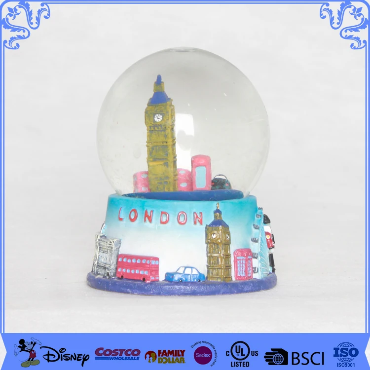 Customize personalized High quality Cheap Price Glass Snow Globes London architecture