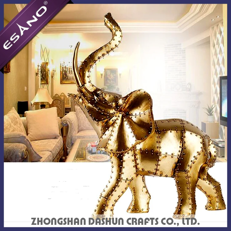 Customized gold elephant figurine