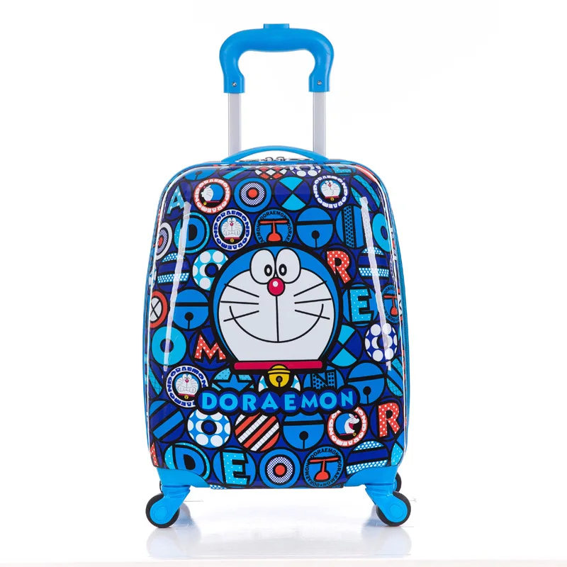 2019 New Style School Bag Cartoon Trolley Kids Travel Luggage