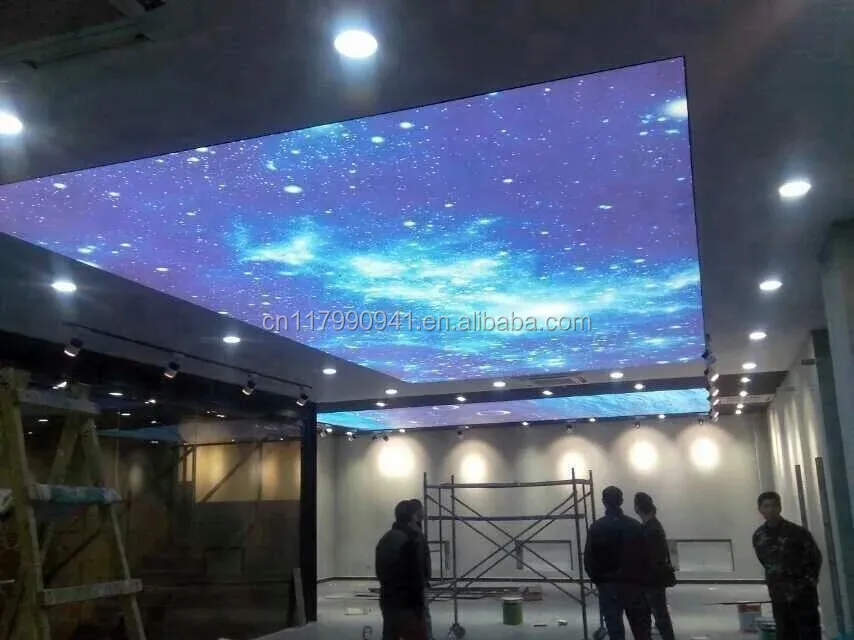 Красивые 3D Стрейчевые потолочные пленки с люстрами для украшения детской комнаты