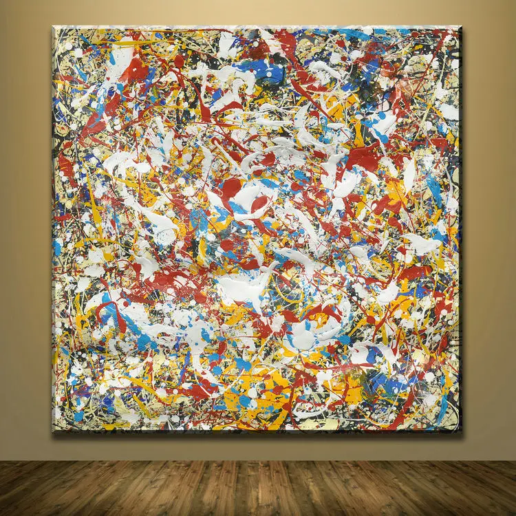 Hot Selling Handmade Pollock Oil Canvas Painting