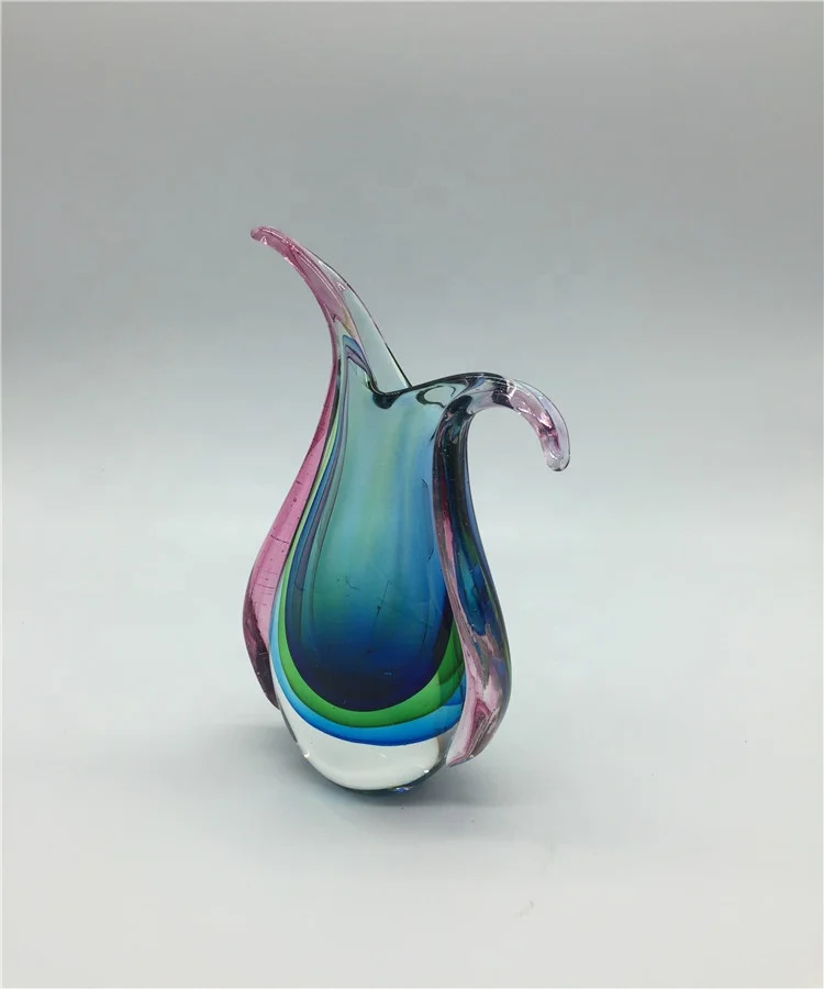 Teardrop Model Colorful Glass Murano Glass Vase