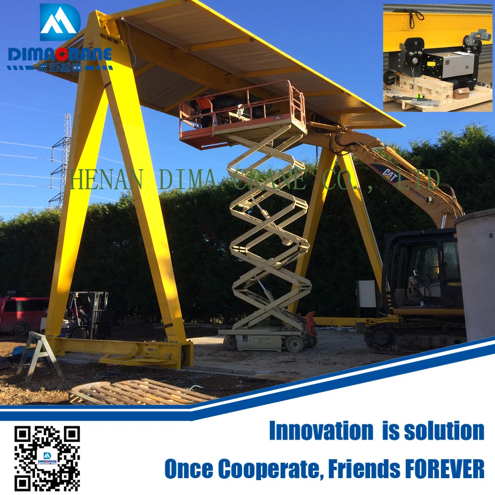 16 Ton 16m Europe Style Single Girder Girder Gantry Cranes in New Zealand Onsite Installation
