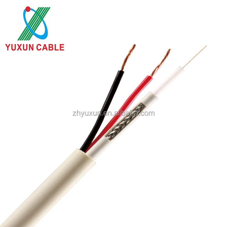 CCTV CATV Coaxial Manufacturer Mini RG59 2C Cable RG59 Siamese Cable with Messenger