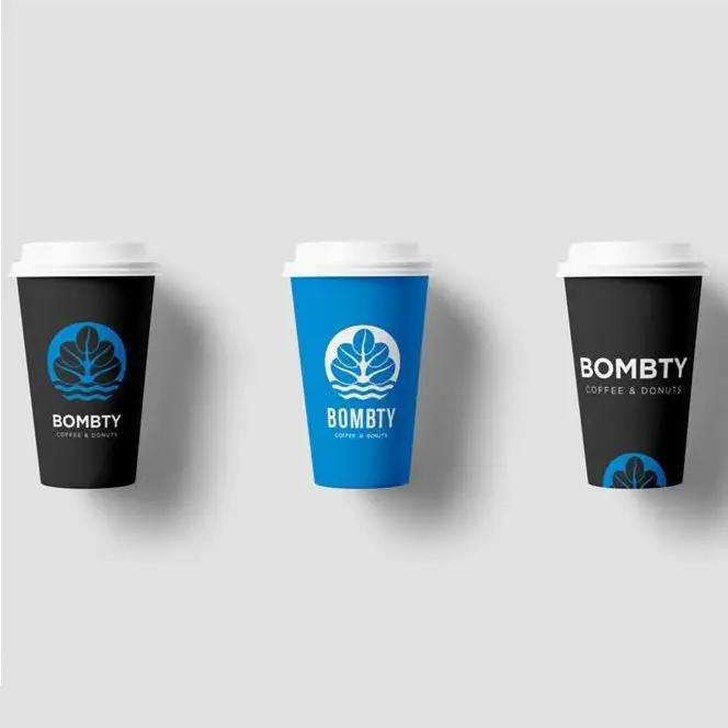 Plastic Coffee To Go Mugs  With Full Color Print All Over