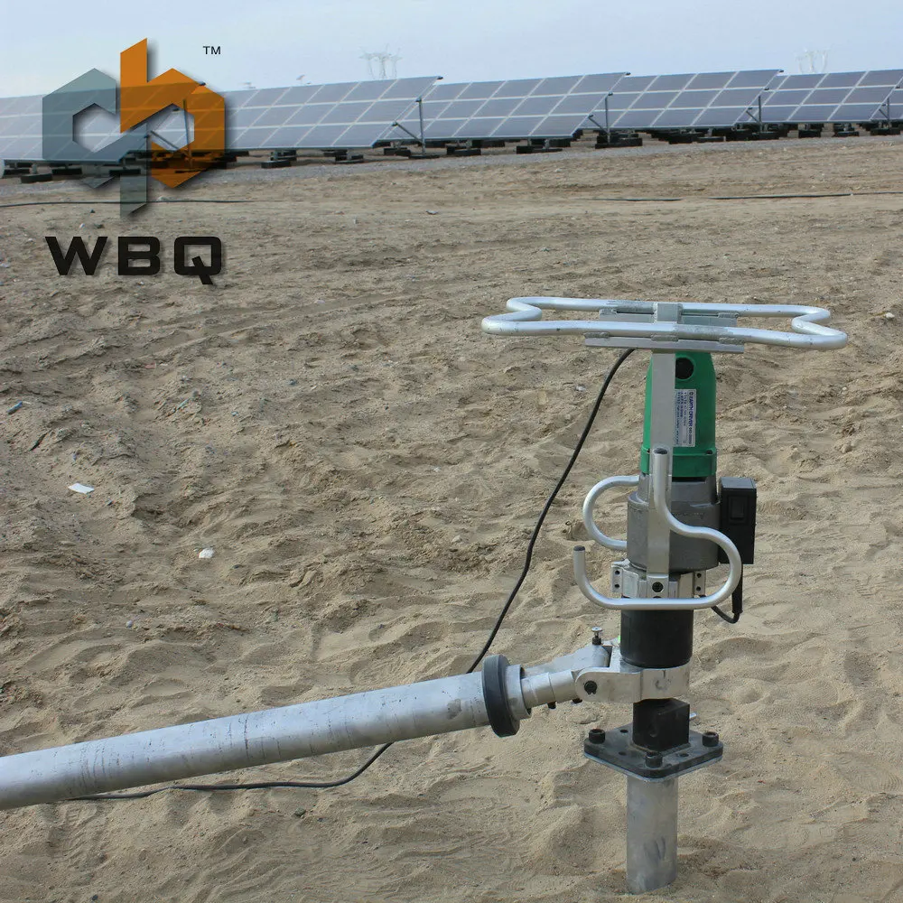 Electric hand drill machine for ground screw anchor drilling