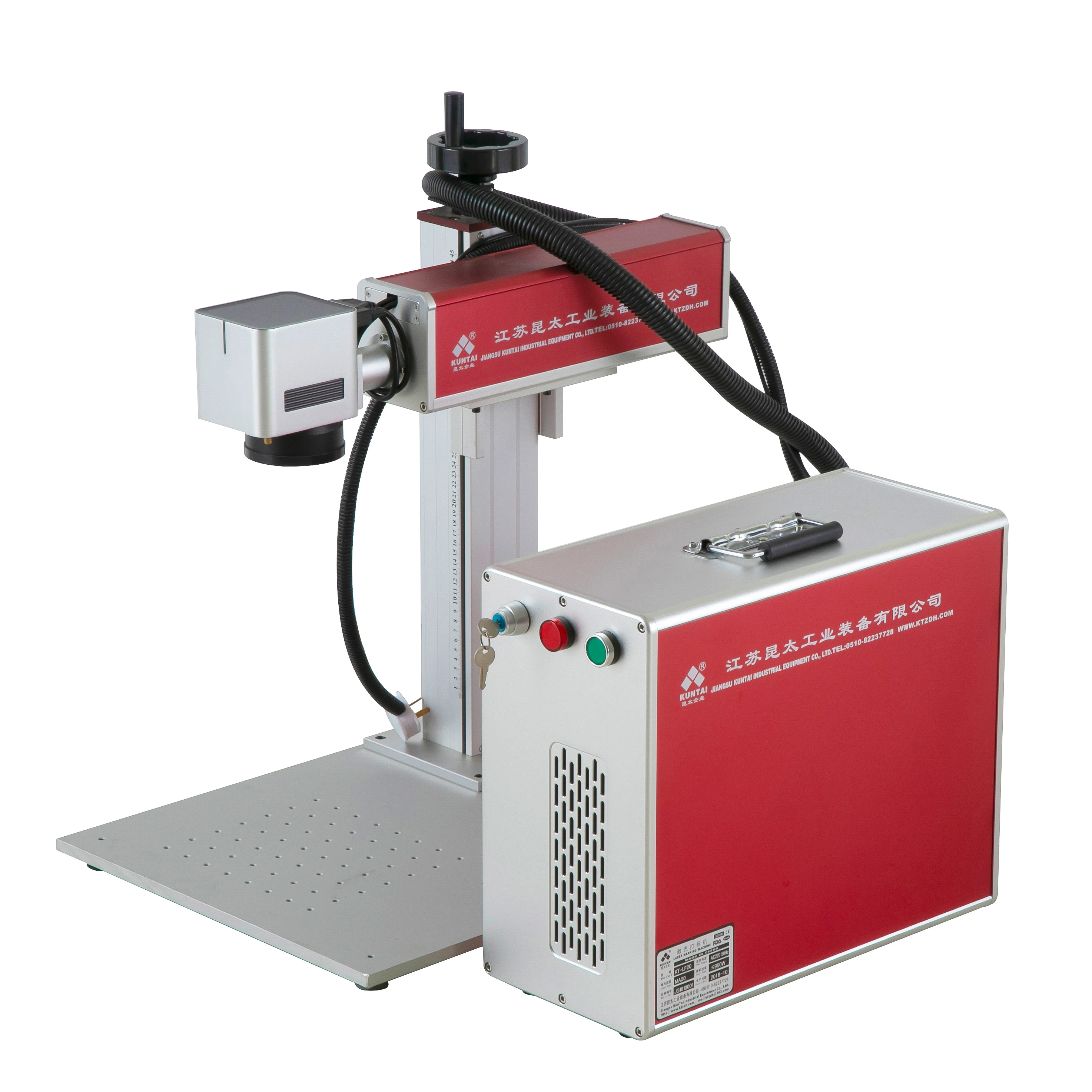 Split desktop gravadora a laser fiber laser marking machine with raycus\JPT\IPG source  for advertising company