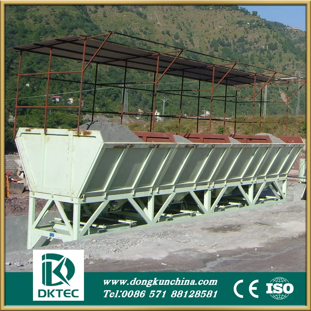 Concrete Batching Machine PLD1600 , Aggregate Bins , Aggregate Batching System , Aggregate Weighing System