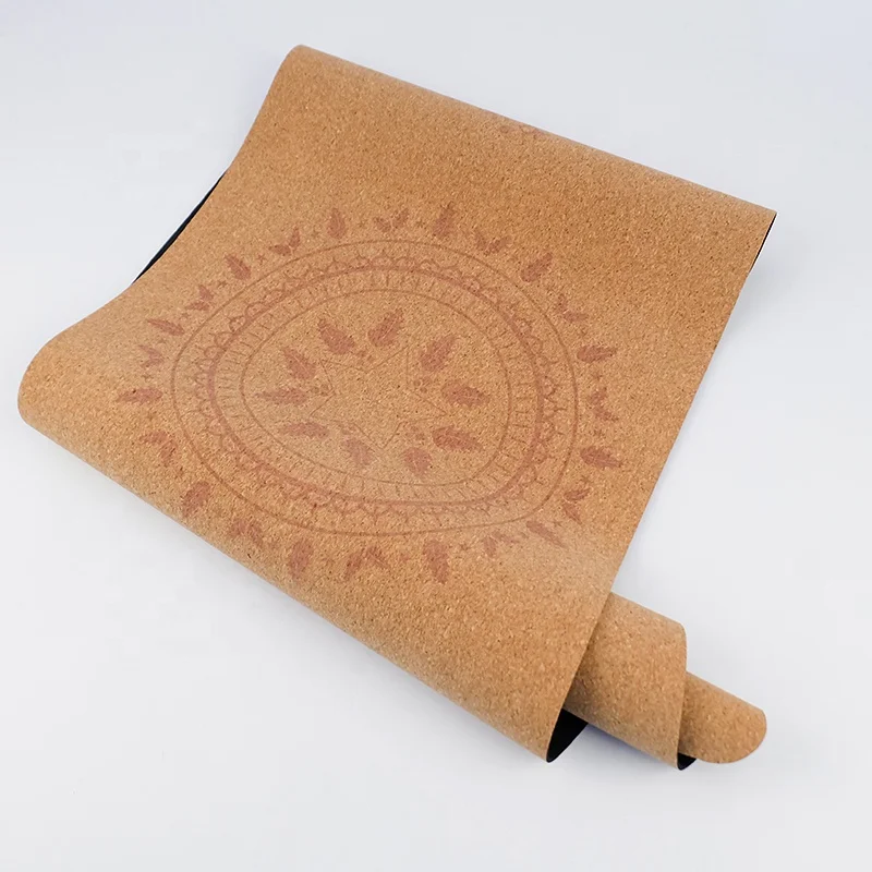 Non-slip Eco-Friendly Natural Cork Yoga Mat, Pilates and Floor Workouts, Hot Yoga, Indoor and Outdoor