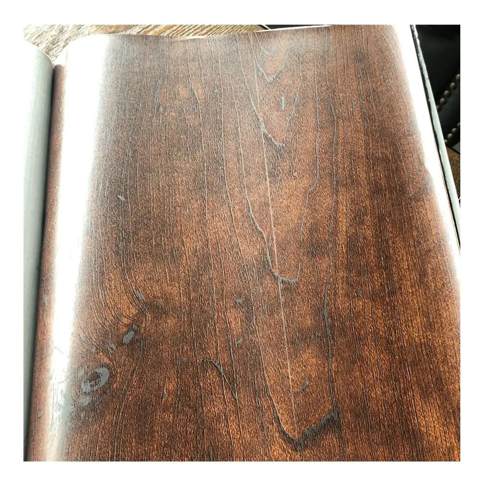 
factory wholesale 30g 40g 45g 50g 60g 65g 70g 80g PU paper for furniture decoration oak wood grain 