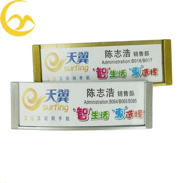 Custom digital printing plastic epoxy name badge for employee name