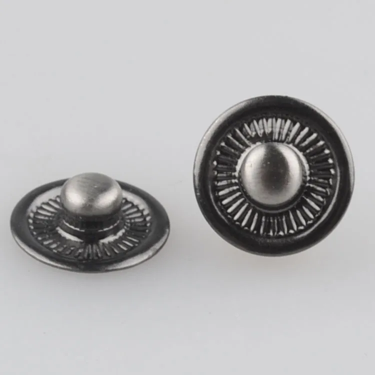 Metal snap button garment round snap button gun metal snap button