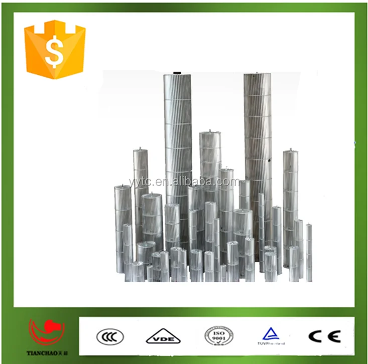 Cross flow impeller aluminium material design for air conditioner