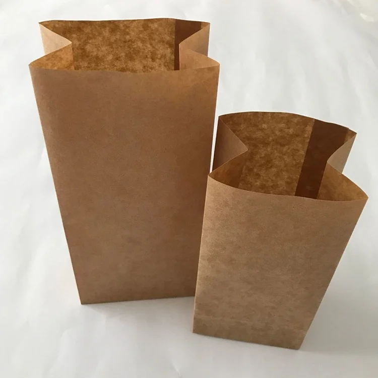 Custom Eco-friendly Kraft Handmade Wax bread  Paper Bag Without Handle