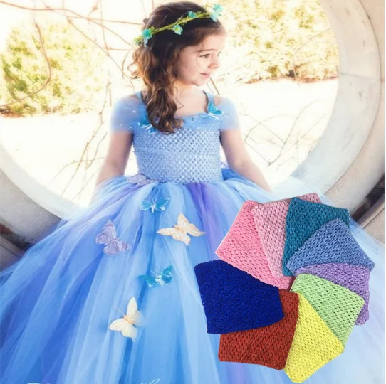 12 inches Unlined Crochet Tutu Tube Tops Crochet Tops For Tutu Dresses