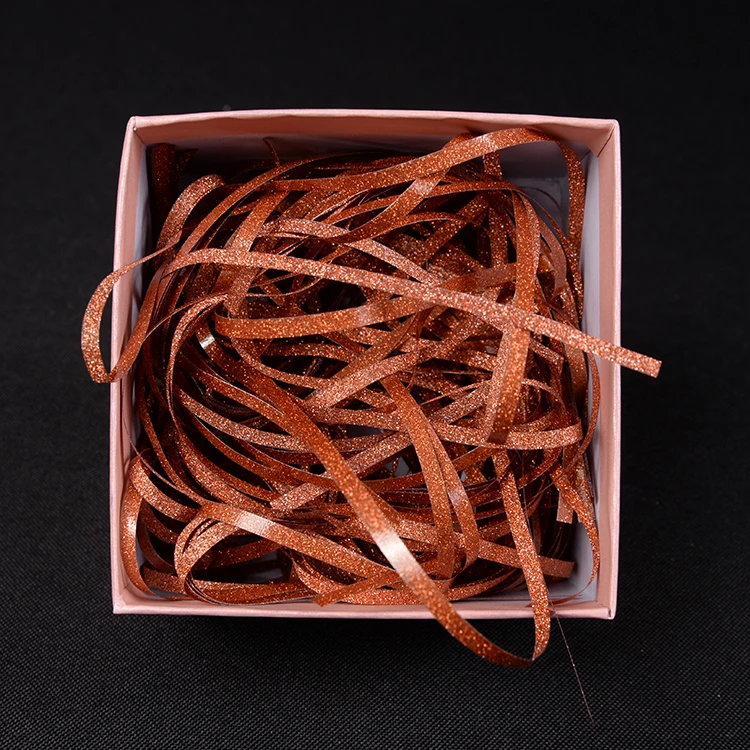 Наполнитель корзины для коробки, подарочная упаковка, салфетка, блестящая синяя измельченная бумага для упаковки