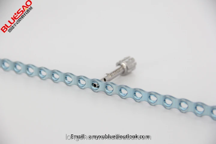 BLUESAO pure titanium locking, point contact, cuttable, compressed bothway veterinary orthopedic bone plate