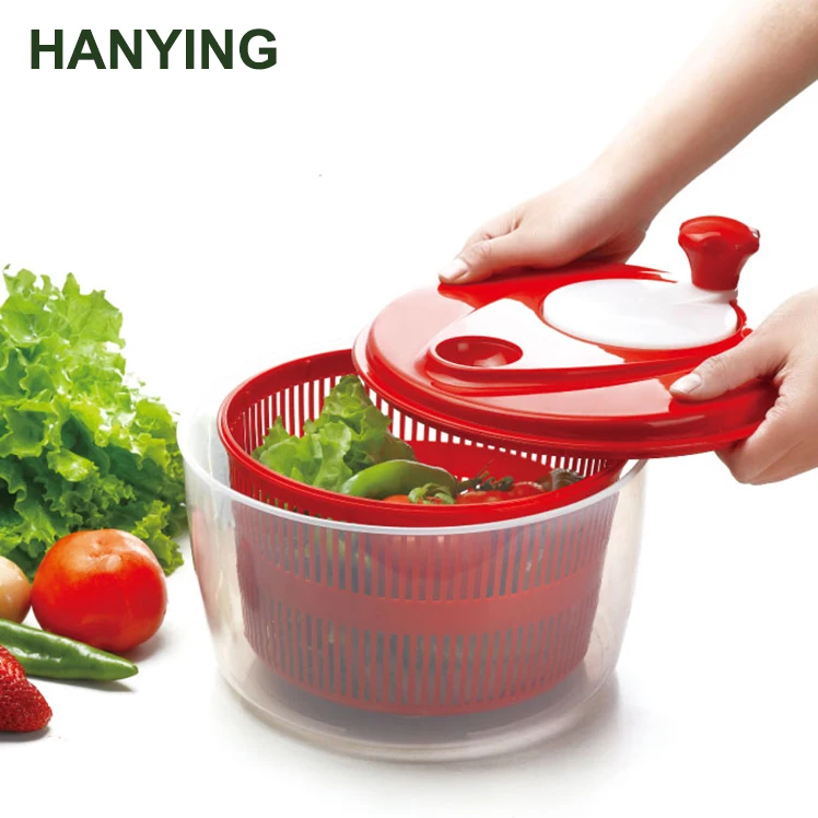 
Salad Spinner Vegetable Washer with Bowl Lockable Basket and Smart Lock Lid kitchen tool Salad Spinner 
