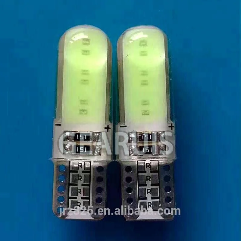 T10  silicone COB 12 Chips 80MA 194 501 W5W Car Auto interior light Wedge parking bulb for lada Car styling Pink Ice blue 12V