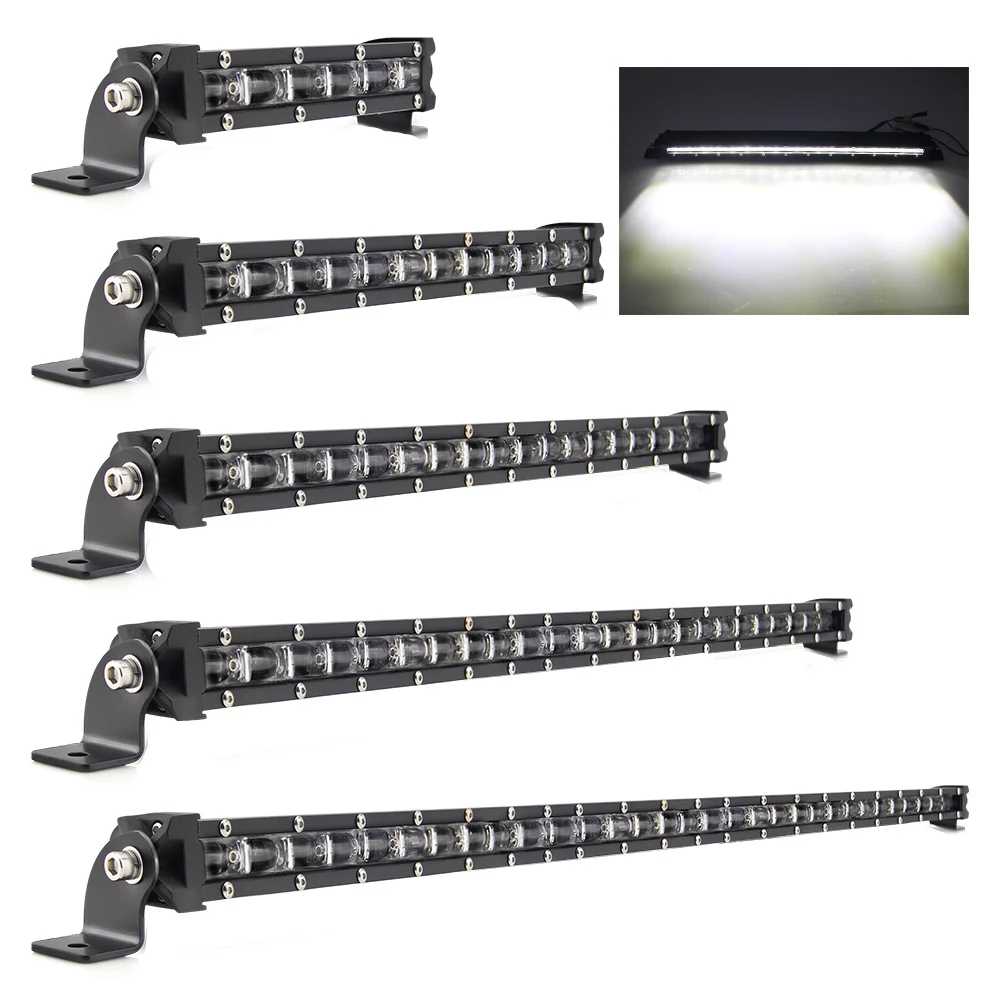 Japan US High Quality 6D Reflector 30000 Lumens 8' 20' 30w 90w driving beam super slim barras led para vehicle