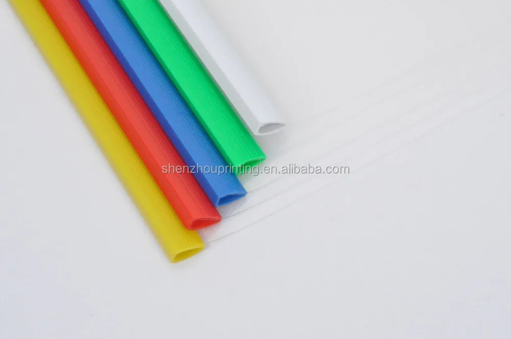 
Cheap custom decorative hanging document display A4 L shape pp clear plastic report cover file folder with sliding bar 