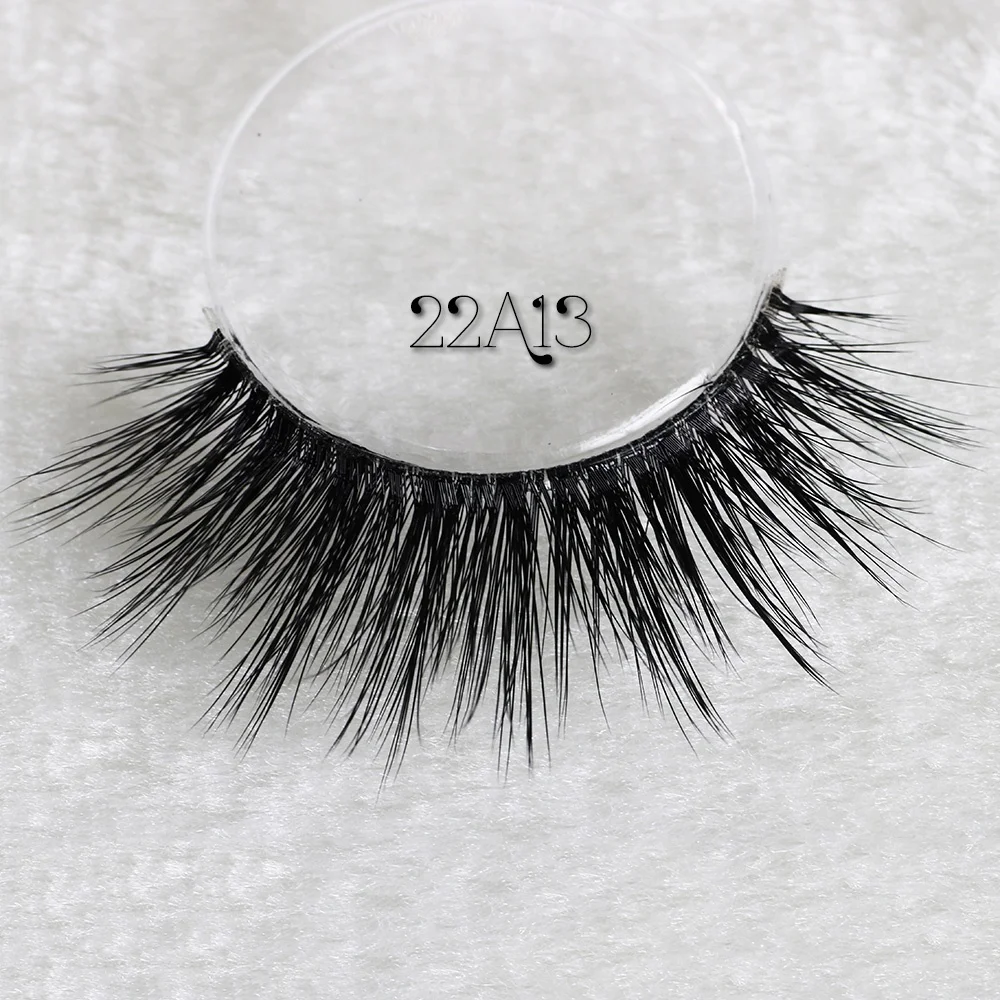 
High Quality Eyelashes Clear Band Invisible Mink Private Label 100% Real 3D Mink Eyelashes 