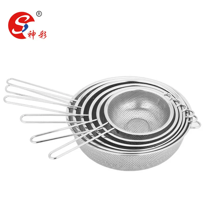 
Stainless Steel Colander Fine Mesh Strainer Colander With Long Handle 