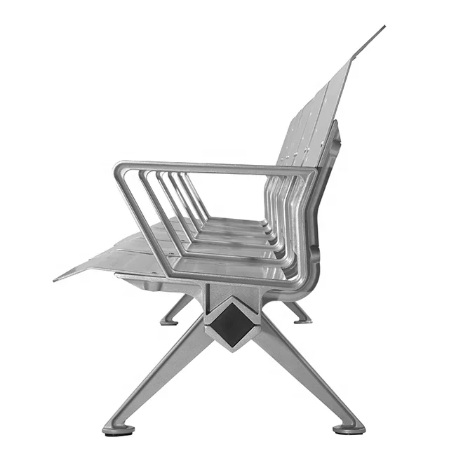 3 Seater medical office hospital Aluminum alloy metal waiting room airport  railway station railway station chairs
