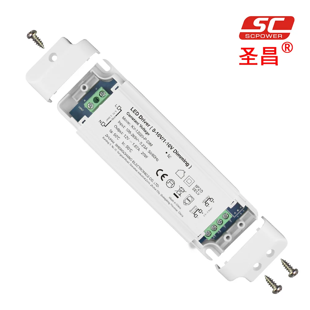 SC POWER 220V AC 0-10V OR 1-10V PWM Dimmable LED Driver For LED Strip Light