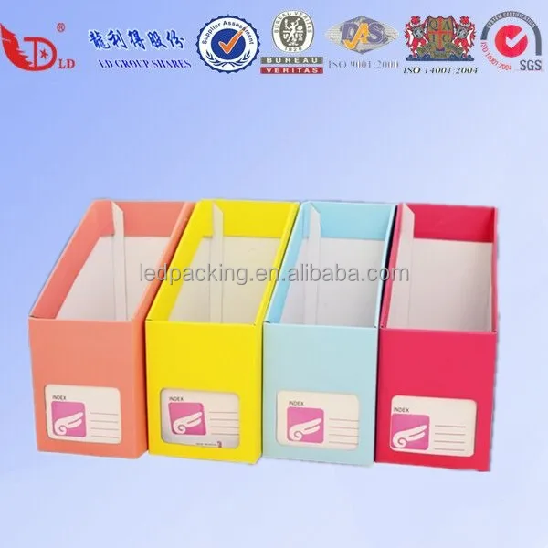 Recyclable magazine file cardboard paper box Eco-friendly pracrical box