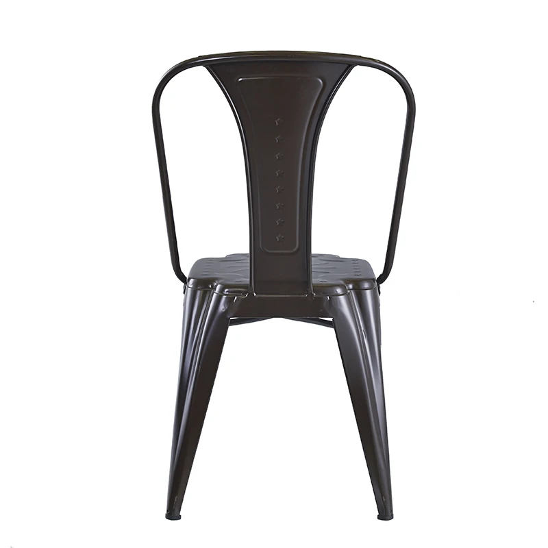 hotel event banquet garden patio vintage black steel church wedding dining metal legs chair