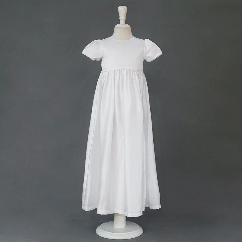 China Factory Wholesale Baby Wear Girls White Lace Christening Gowns 3pc set