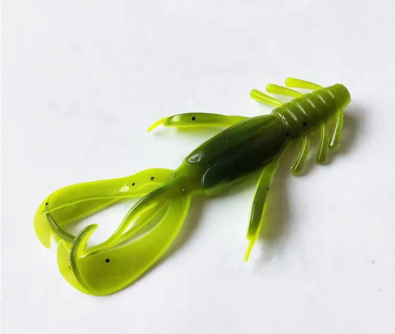 TAKEDO YJ01 Silicone 10cm 10g Soft Shrimp Crayfish Fishing Trolling Trout Plastic Soft Lure