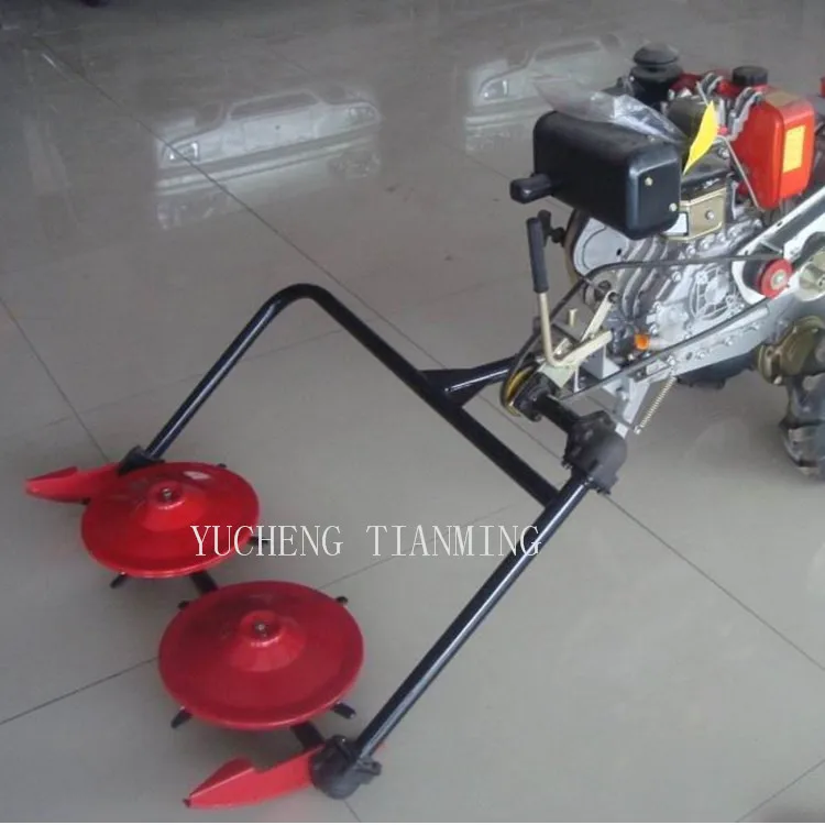 Agricultural forage machinery, mini double  disk lawn mower front for walking tractor, grass mover with CE
