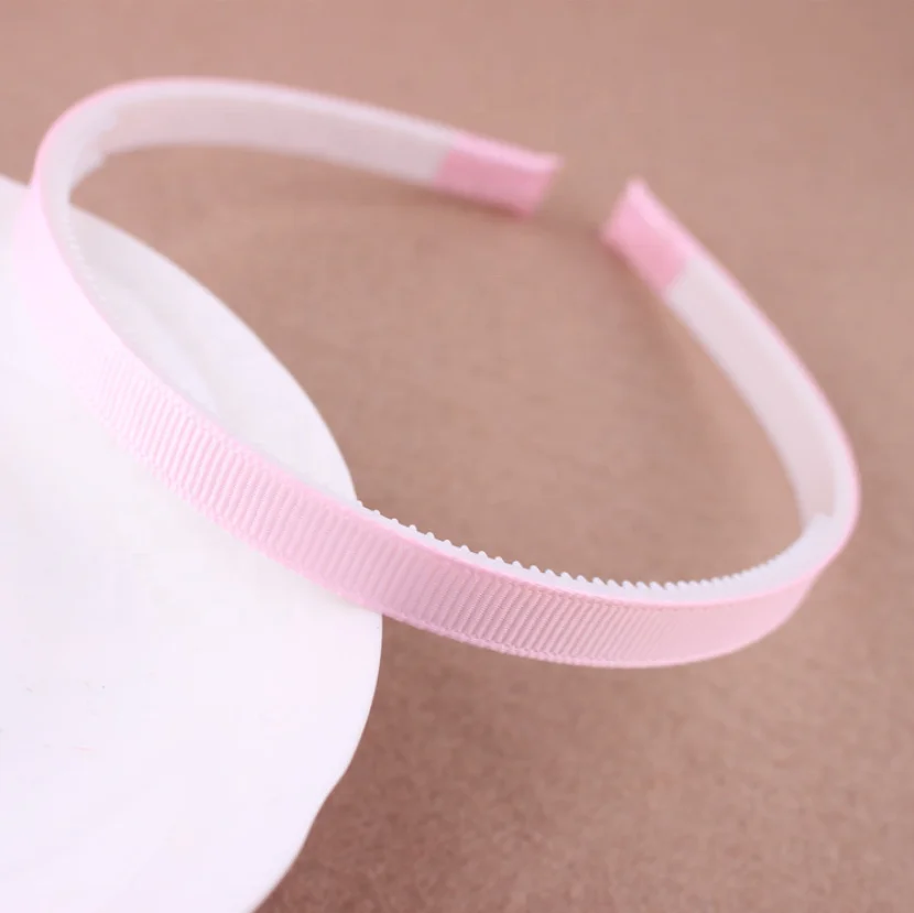 Wholesale multicolor DIY basic tooth antislip ribbon covered headbands 10mm width