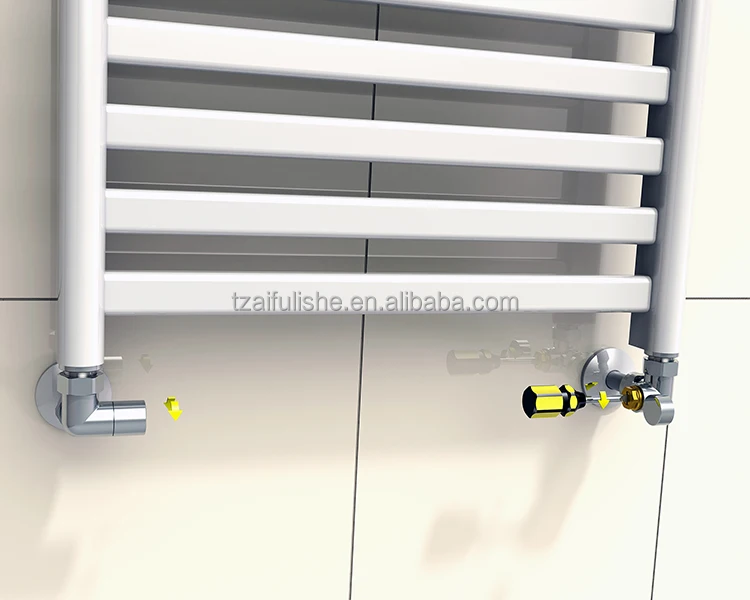 Straight Chrome Adjustable Thermostatic Radiator Valvesfor towel rack size1/2 inch