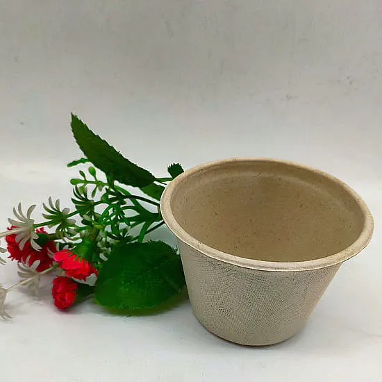 
Compostable Paper Pulp Cup Ice Cream Bagasse Cups 140ml 