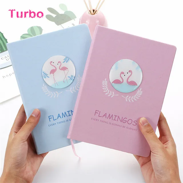 Poland latest stationery products Best quality children fashion flamingos design gel pen and notebook set for gifts promotional