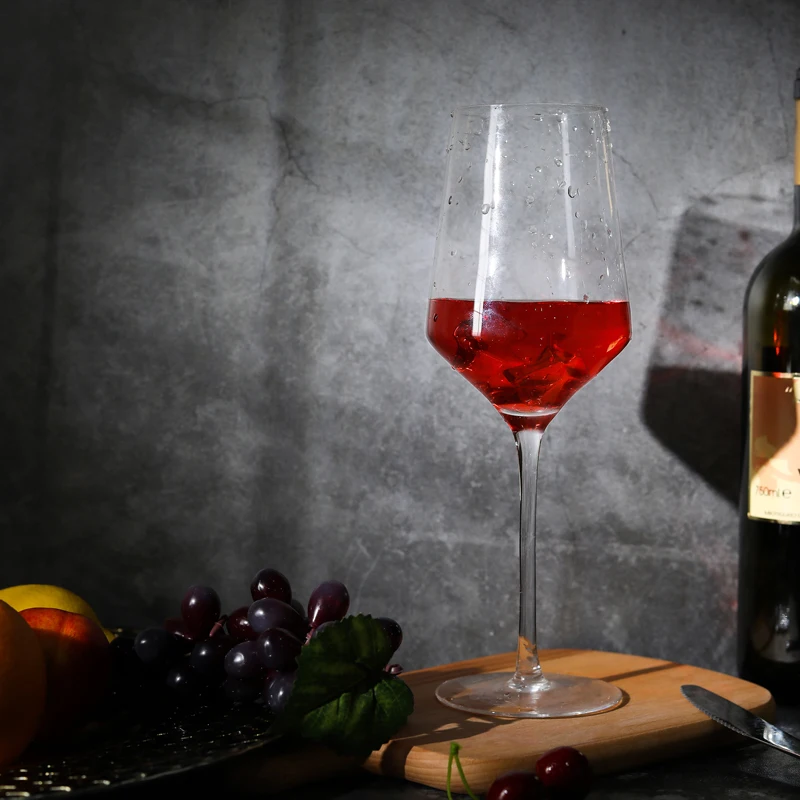 OEM Logo Personalized Mouth Blown Lead-free Crystal Clear Bordeaux Wine Glass