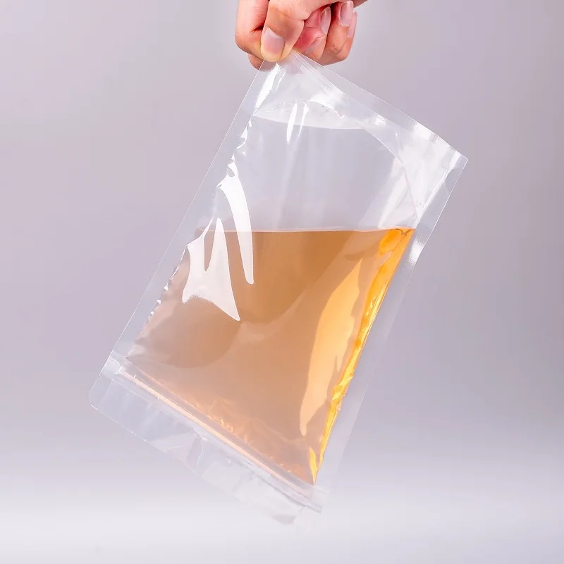 
Food Grade Stand Up Pouch Transparent Packaging Bag Zip Lock Plastic Clear Bag for Food 