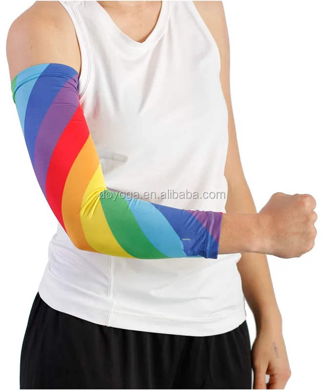 custom cheap lycra protective sublimation sports arm sleeves