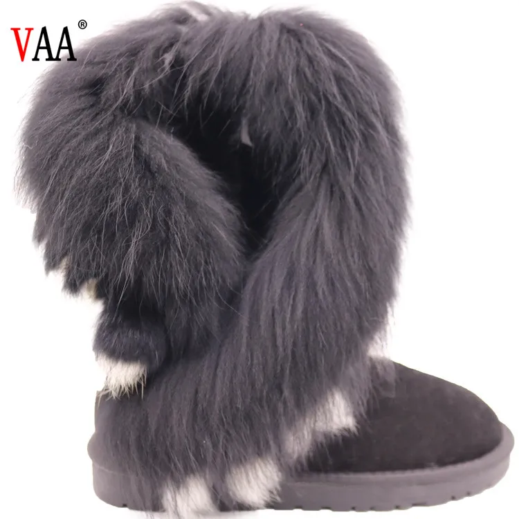 5803 Double Face Australian Sheepskin Antiskid TPR Sole Racoon Fur And Rabbit Fur Winter Snow Boots Suppliers