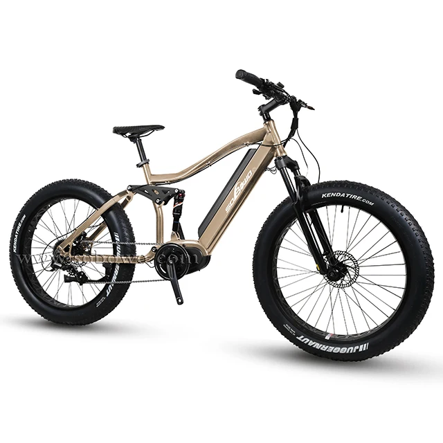 36V 250W Bafang Crank Mid Drive Electric Motorized Bike With Fat Tire