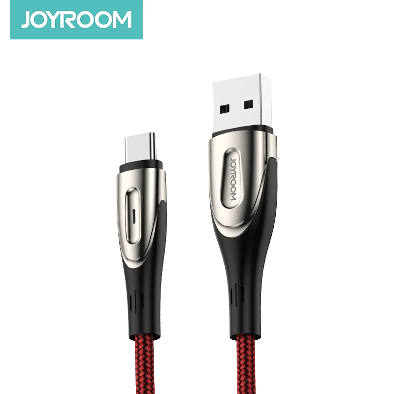 Joyroom S-M411 zinc alloy led data cable micro usb cable type c fast charging cable charger 3m 2m 1m