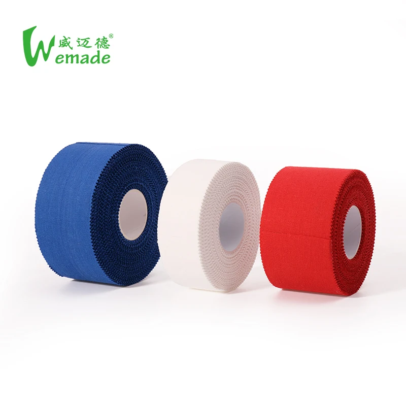 Boxing use cotton zigzag zinc oxide bandage custom logo printed sports tape athletic tape with CE certificated TUV