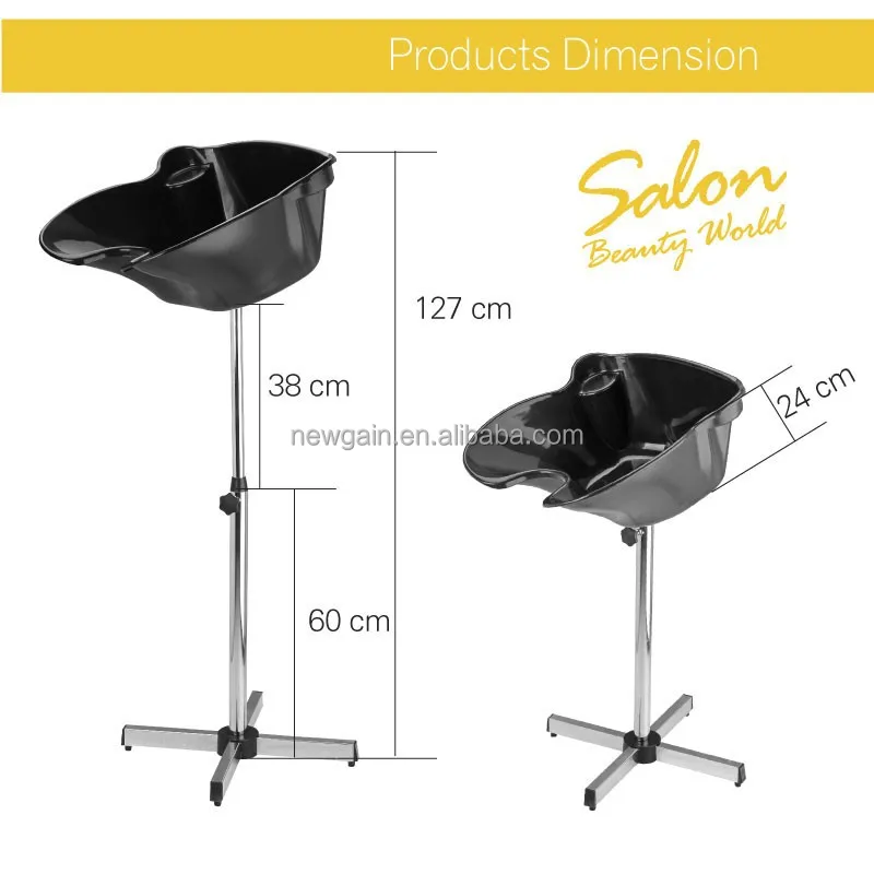 KIKI NEWGAIN PP Material Portable Mobile Lavabo m Hairdressing Salon Hair Wash Basin for SALE