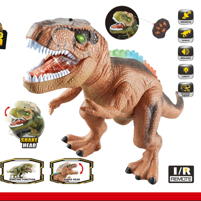 Amazon hot selling radio control dinasour with light, newest bo walking dinasour; new walking dinasour toy